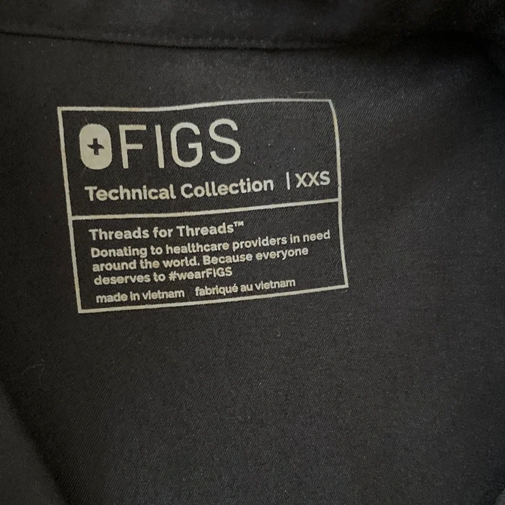 Figs Black Women's Jogger Set - Top & Jogger Style Pants Sz XXS/S/S